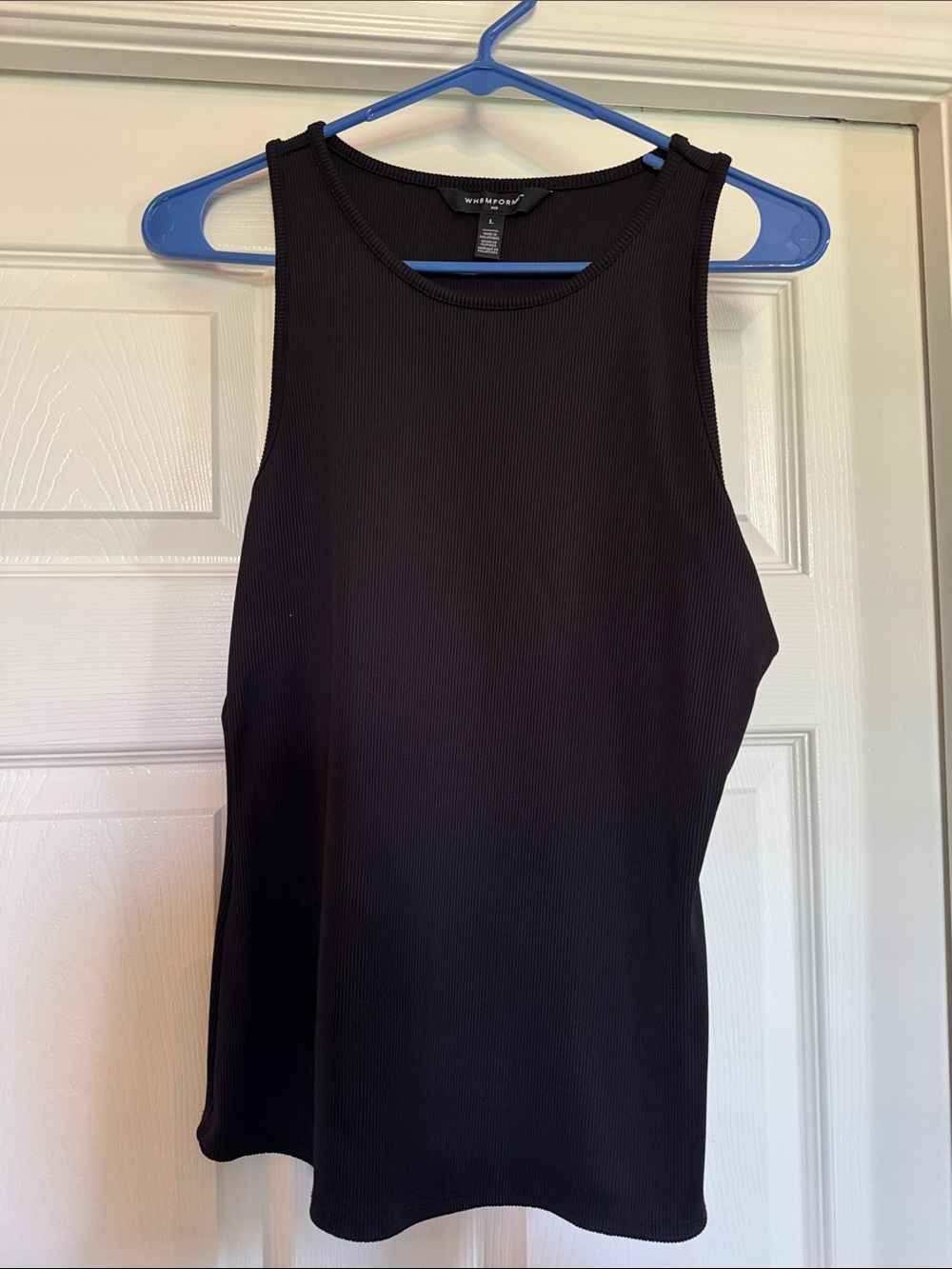 White House Black Market Black Ribbed Tank Top